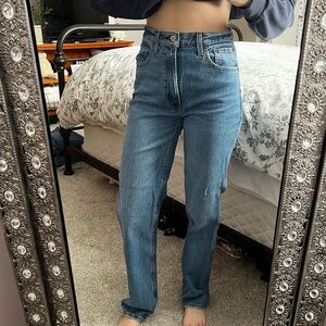 Abercrombie & Fitch Ultra High Rise 90s Straight Blue Jeans